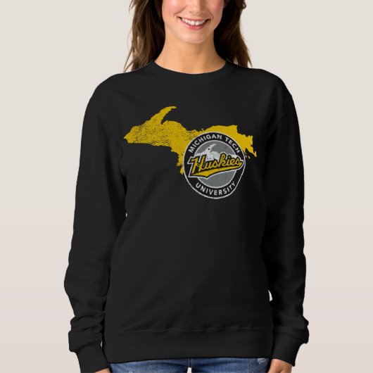Sweatshirt Forme de l'État des Huskies de Michigan Tech (Devant)