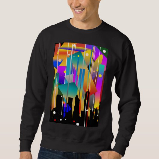 Sweatshirt Formes géométriques modernes de New York Abstraite (Devant)