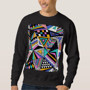 Sweatshirt Formes géométriques rétro : Vintage coloré.