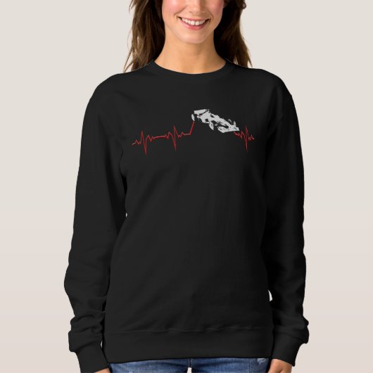Sweatshirt Formule Heartbeat Pulse Ekg Moteur de voiture un (Devant)