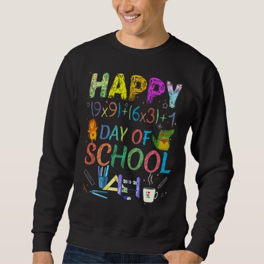 Sweatshirt Formule Math Joyeux 100 Jours De Cool Viruel (Devant)