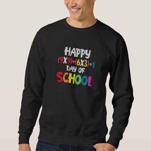 Sweatshirt Formule Mathématique 100 Jours D'école Enseignant  (Devant)