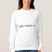 Sweatshirt Formule mathématique ln(z) = ln(|z|) + i*j (Devant)
