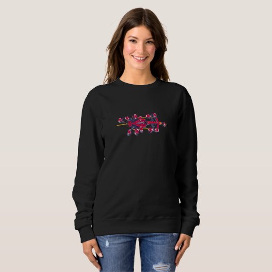 Sweatshirt Formule Racing Car Race Pit Stop Box Sketch Silhou (Devant entier)