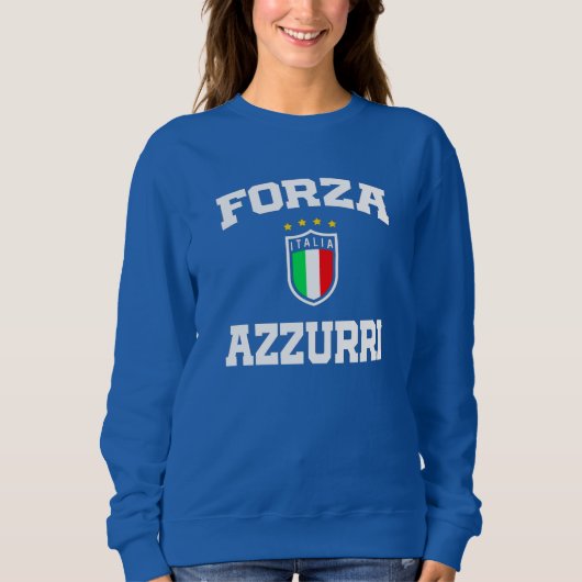 Sweatshirt Forza Azzurri Italia Jersey 2021 Funs T-S (Devant)