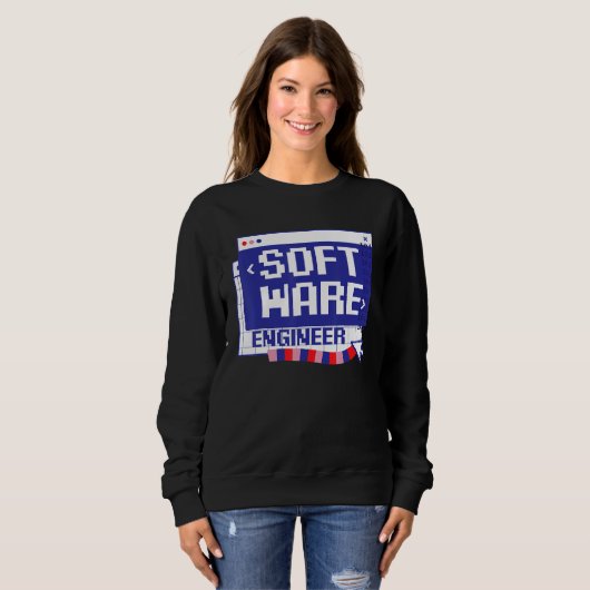 Sweatshirt Fou de codage informatique Codeur Programmeur Ingé (Devant entier)
