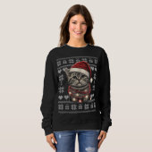 Sweatshirt Fou Noël Chat Fou Noël Fou Noël (Devant entier)