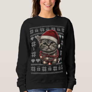 Sweatshirt Fou Noël Chat Fou Noël Fou Noël