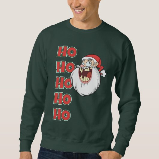 Sweatshirt Fou Père Noël rire (Devant)