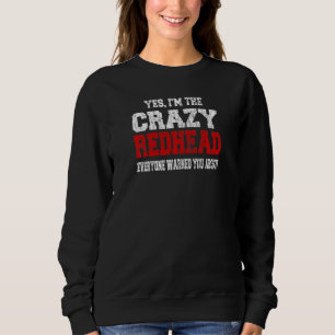 Sweatshirt Fou Redhead Girl Red Hair Ginger Graphic