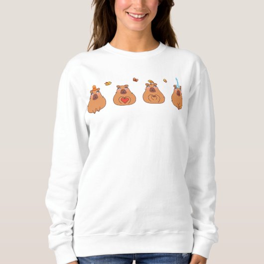 Sweatshirt Four Capybara Sisters (Devant)