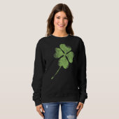 Sweatshirt Four leaf c Irish lucky green Ireland St Patricks (Devant entier)