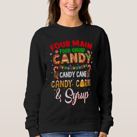 Sweatshirt Four Main Food Groups Elf Buddy Christmas Pajama (Devant)