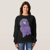 Sweatshirt Fourpoints Poodle pourpre (Devant entier)