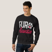 Sweatshirt Fourrure Tante race Paws Chiens Empreinte de patte (Devant entier)