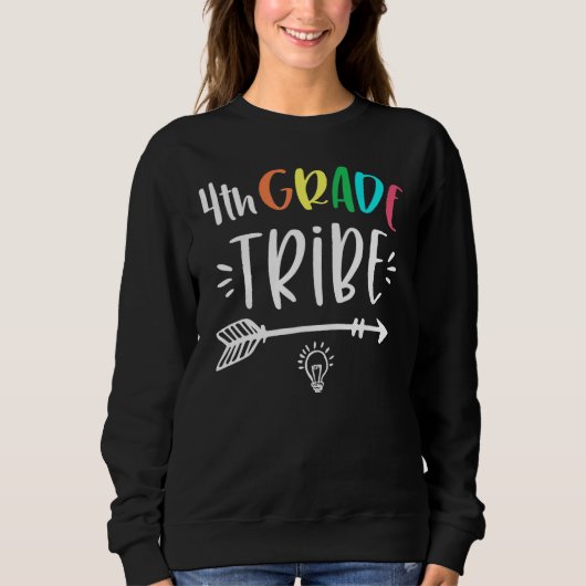 Sweatshirt Fourth 4th Grade Tribe Back To School Teacher Stud (Devant)