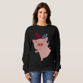 Sweatshirt Fourth of July Pig (Devant entier)