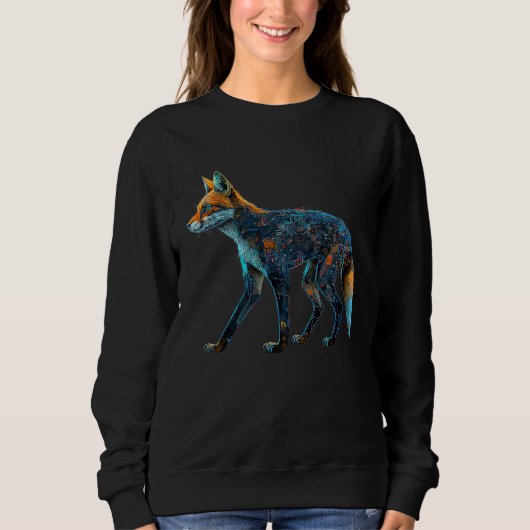 Sweatshirt Fox Animal Animal Motif Fox (Devant)