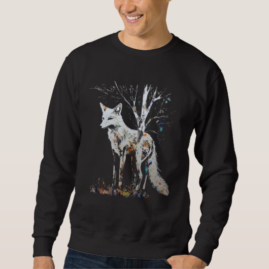 Sweatshirt Fox Art Tree - Animal Fox (Devant)
