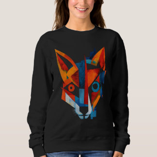 Sweatshirt Fox Artwork  Animal Fox