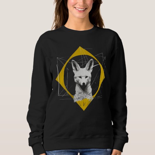 Sweatshirt Fox Artwork Geometric Animal Fox 1 (Devant)