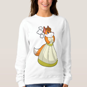 Sweatshirt Fox as Bride avec robe de mariée.PNG