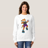 Sweatshirt Fox at Handball player avec Handball (Devant entier)