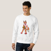 Sweatshirt Fox au baseball avec gant de baseball (Devant entier)