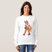 Sweatshirt Fox au baseball avec gant de baseball (Devant entier)