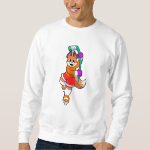 Sweatshirt Fox au hockey sur glace avec bâton de hockey sur g