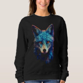 Sweatshirt Fox Blue Animal Fox (Devant)