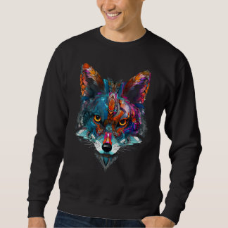 Sweatshirt Fox Colourful Animal Artwork Fox