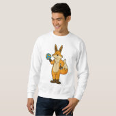 Sweatshirt Fox comme joueur de volleyball avec volleyball (Devant entier)