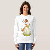 Sweatshirt Fox comme mariée avec une robe de mariée.PNG (Devant entier)