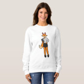 Sweatshirt Fox comme secrétaire avec Bloc-notes (Devant entier)