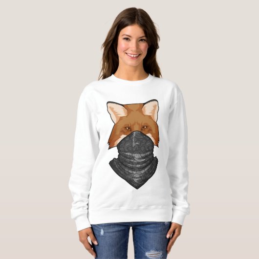 Sweatshirt Fox en bandit avec Kerchief (Devant entier)