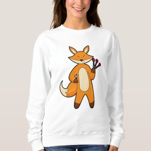Sweatshirt Fox en Dart player avec Darts (Devant)