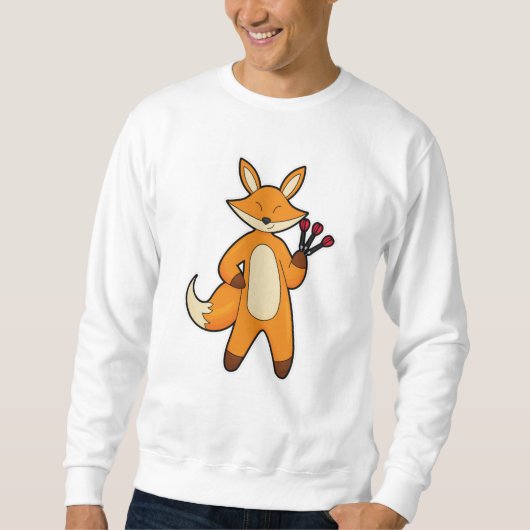 Sweatshirt Fox en Dart player avec Darts (Devant)