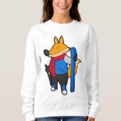 Sweatshirt Fox en ski avec ski (Devant)