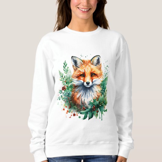 Sweatshirt Fox et Holly avec baies rouges (Devant)