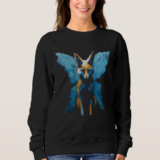 Sweatshirt Fox Fantasy Artwork - Animal Art Fox (Devant)