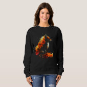 Sweatshirt Fox Flowers - Art Animal Fox (Devant entier)