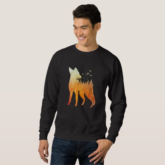 Sweatshirt Fox forest fox hunter hunting Fox 2 (Devant entier)