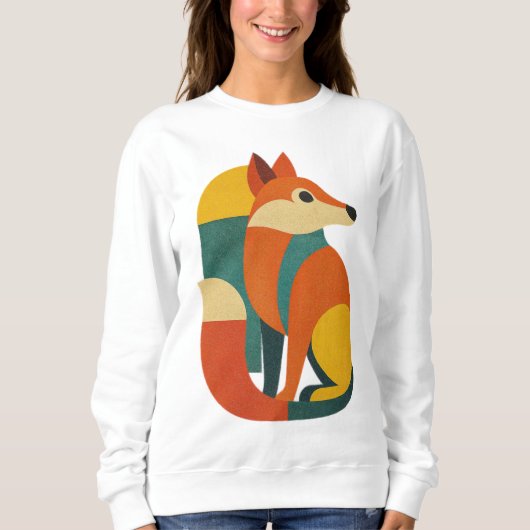 Sweatshirt FOX ILLUSTRATION GEOMETRY DESIGN T-Shirt (Devant)