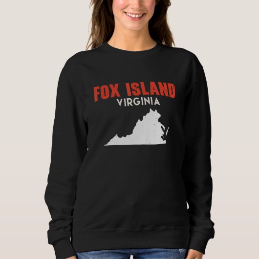 Sweatshirt Fox Island Washington USA State America Travel Was (Devant)