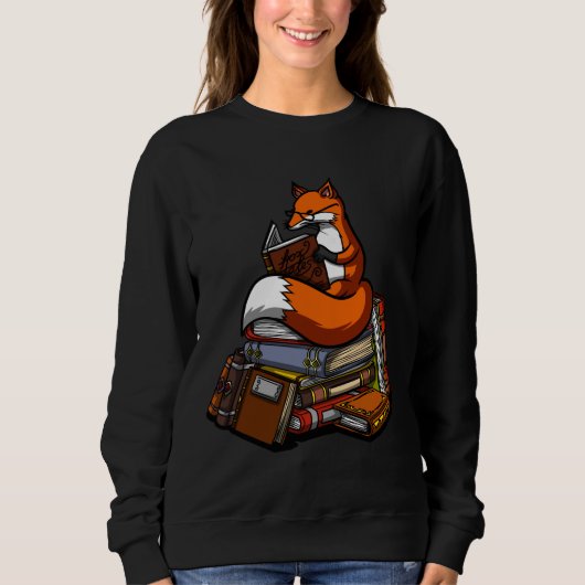 Sweatshirt Fox Lire Un Livre (Devant)
