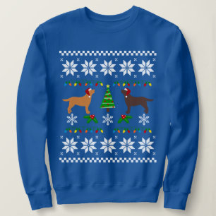 Sweatshirt Fox Red Labrador et Chocolat Labrador Noël