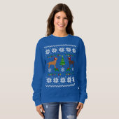 Sweatshirt Fox Red Labrador et Chocolat Labrador Noël (Devant entier)