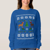 Sweatshirt Fox Red Labrador et Chocolat Labrador Noël (Devant)