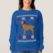 Sweatshirt Fox Red Labrador Silhouette Père Noël Noël (Devant)